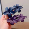 4Pcs Flower Hair Clips Fashion Matte Black Floral Hairpins Hair Claw Clips Non-Slip Hair Clamps Grab Elegant Hair Accessories