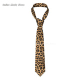 Cravates léopard pour hommes, soie et polyester, étroites, 8 cm, motif tigre, pour costumes, accessoires, fête de mariage, cosplay