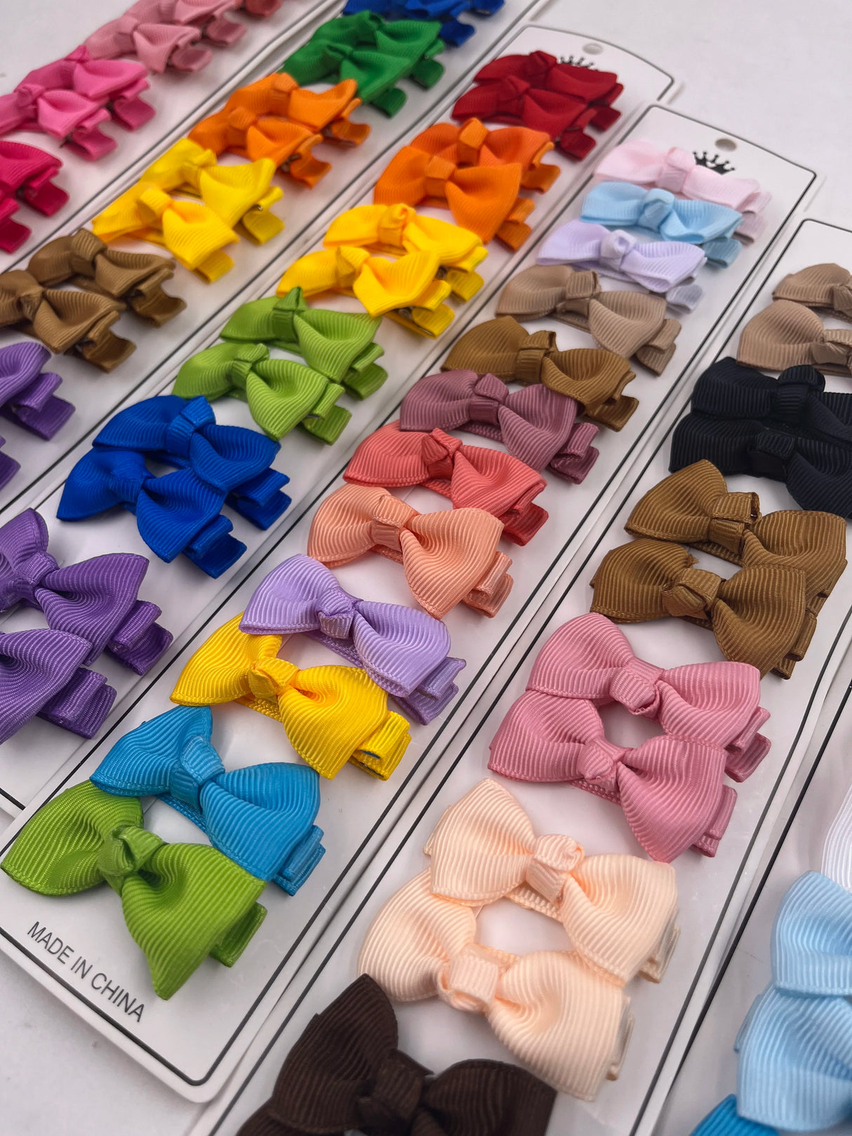 Lot de 12 barrettes à cheveux en ruban gros-grain massif de 4,5 cm pour enfants, faites à la main, accessoires photo, coffret cadeau