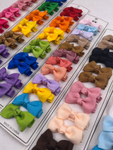 Lot de 12 barrettes à cheveux en ruban gros-grain massif de 4,5 cm pour enfants, faites à la main, accessoires photo, coffret cadeau