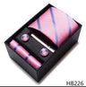 Cravate pour homme, tout nouveau style, cadeau de mariage, ensemble de pochettes, boîte à cravates, accessoires de costume noirs pour hommes