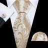 Cravate de mariage noire, dorée et rose pour homme, en soie florale, motif jacquard, pochette, boutons de manchette, pour soirée d'affaires, Barry.Wang