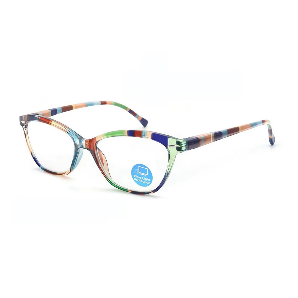 Blue Light Blocking Glasses Lady Computers Flat Lenses Eyeglass reading fatigue relieving reading glasses for wome