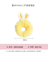 New Cute Khaki Elastic Rubber Band Hair Ties Plush Rabbit Ear Plush Hair Rope Girls Woman Scrunchies Headdress Hair Accessories