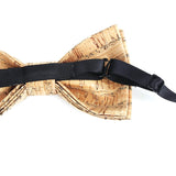 Nœud papillon en bois de liège pour homme, accessoire tendance, fait à la main, solide, idéal pour une fête de mariage ou comme cadeau