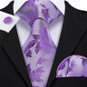 Ensemble élégant de cravates et boutons de manchette en soie à fleurs multiples pour homme, cravate jacquard à fleurs pour mariage, entreprise, fête, événement, Barry.Wang
