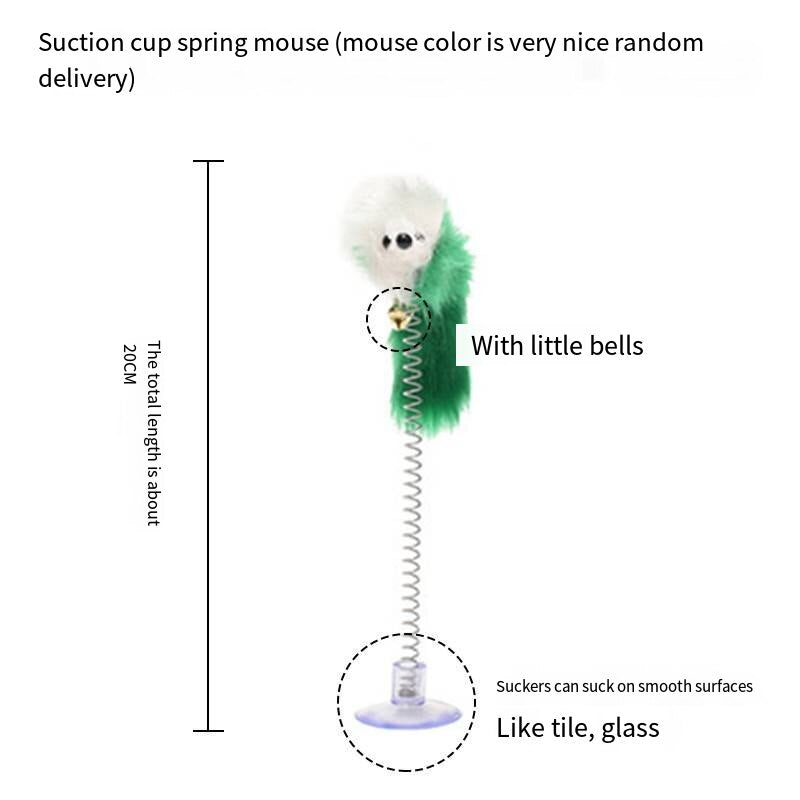 Cartoon Pet Cat Toy Stick Feather Rod Mouse Toy with Mini Bell Cat Catcher Teaser Interactive Cat Toy Kitten игрушки для кошек