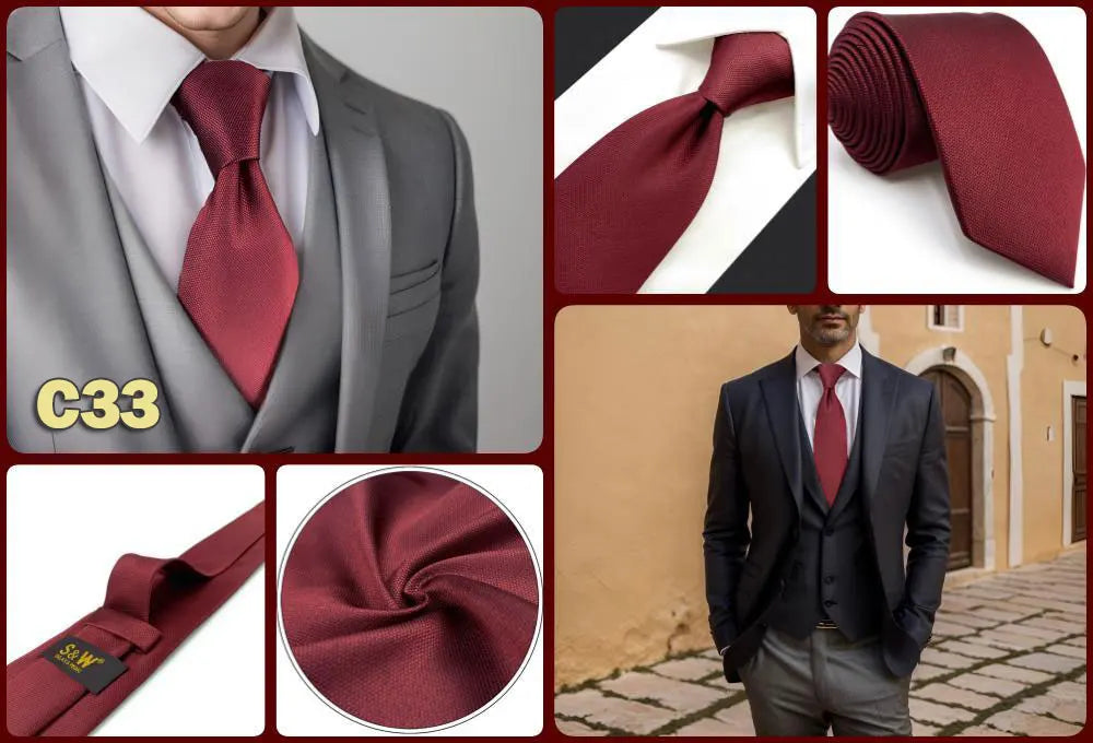 Cravates classiques jaunes et marron pour hommes, tenue de soirée, mariage, école, livraison directe