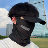 Summer 3D Ice Silk Masks Anti-UV Quick-drying Face Covering Sunscreen Breathable Unisex Simple Neck Protection Hanging Ear Scarf