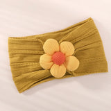 1Pc Baby Nylon Headscarf Astique Suitable Newborn Girl Flower Handmade Headband Elastic Hairband Turban Toddler Hair Accessories