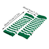 Women's Elbow Gloves Christmas Long Knitted Arm Cover Colorful Striped Long Fingerless Gloves Autumn Winter New Warmer Wristband