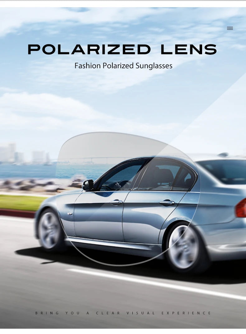0 -0.5 -0.75 To -6 Night Vision Lens Oval Prescription Sunglasses Men Polarized Metal Driving Anti-Glare Nearsighted Sun Glasses