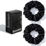 2PCS 3.5CM Mulberry Silk Scrunchies Women Grils Hair Ties for Hair Sleep No Damage Hairband Curly Hair Elastics Ponytail Holder