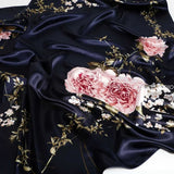 Châles carrés et écharpes à imprimé floral pour femmes, 90 x 90 cm, en satin de soie, bandanas pour la tête