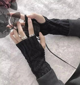 Gants longs sans doigts pour femmes, mitaines d'hiver épaisses, tricotées torsadées, manches chaudes, fines, décontractées, douces, unisexes