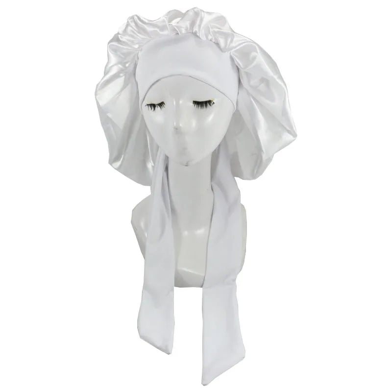 Bonnet de nuit en satin pour femme et homme, bonnet de nuit unisexe, bonnet de douche
