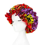 Bonnet de nuit double épaisseur en satin soyeux pour femme, grand bonnet réversible doublé de satin, couvre-chef pour la nuit, accessoires pour cheveux