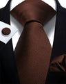 Necktie Fashion Brand Handmade Solid Necktie Handkerchief Cufflinks Set For Men Ties Suit Shirts Wedding Accessories Man Gifts