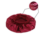 New Women's Satin Solid Sleeping Hat Night Sleep Hair Care Bonnet Nightcap Silky Shower Caps Comfortable Flower Band Unisex Cap