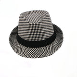Spring Summer New Middle Aged Men's Top Hat Fashion Knitted Jazz Gentleman Black Chapeay Fedoras Bucket Hat Caps