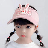 Kids Baseball Hat Empty Top 3D Rabbit Ears Baby Sun Hat Lovely Summer Hat Beach Sun Visor Cap Outdoor Supply For Girls Boys