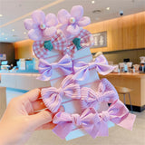 Lot de 10 élastiques à cheveux en forme de nœud floral pour filles et enfants, jolis élastiques colorés à faire soi-même, accessoires pour cheveux