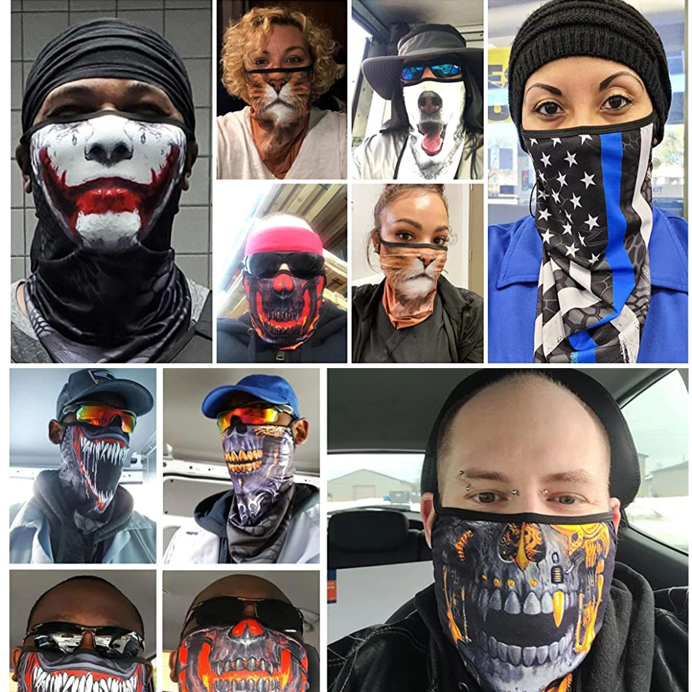 Winter Bandana Venom Scarf Halloween Mask Balaclava Cycling Neck Gaiter Earloop Face Mask Motorcross Biker Cycling Headband Buff