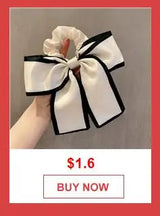 New Korean Black Bow Hair Tie Scrunchies Women Elegant Silk Elastics Hair Band Ponytail Hold Headdress Hair Accessories
