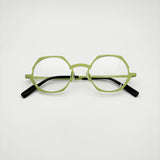 Wcwe Belight Optical Belgium Geometry Irregular Shape Titanium Eyewear Spectacle Frame Men Women Eyeglasses