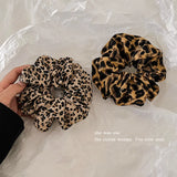 Leopard Print Scrunchies Hair Tie Hair Rope High Elasticity Elastic Hair Band Ponytail Holder Elegant Women Hair Accessories