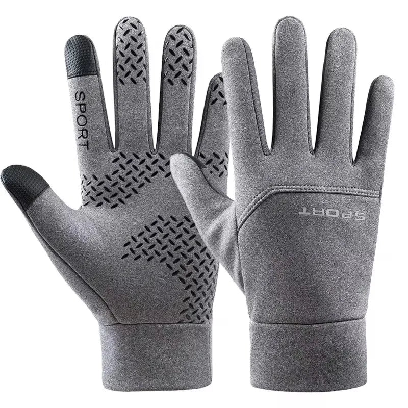 Gants d'extérieur coupe-vent et imperméables pour écran tactile, pouce et index, gants chauds pour la course à pied et le cyclisme