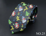 Classic Red Blue Christmas Tie For Men Father Festival Gift Santa Claus Snowman Tree Snowflake Elk Necktie Skinny 7cm Accessory