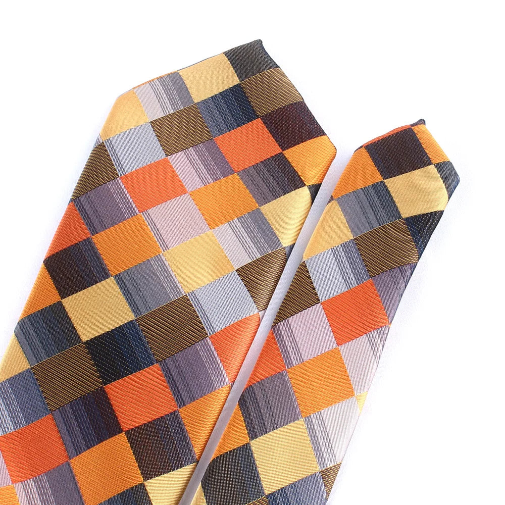 Nouvelles cravates classiques à carreaux pour hommes et femmes, cravates fines pour soirées, affaires, costumes, mariages, cadeaux pour mariés
