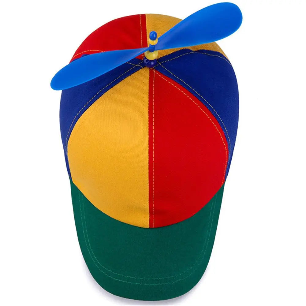 Rainbow Bamboo Dragonfly Baseball Cap Funny Helicopter Propeller Adventure Dad Hat Snapback Hat For Adult Kids Boys Girls