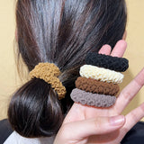 50/10Pcs New Korean Woman Big Elegant Elastics Hair Band Solid Color Scrunchies Hair Ties Ladies Ponytail Hold Hair Accessories