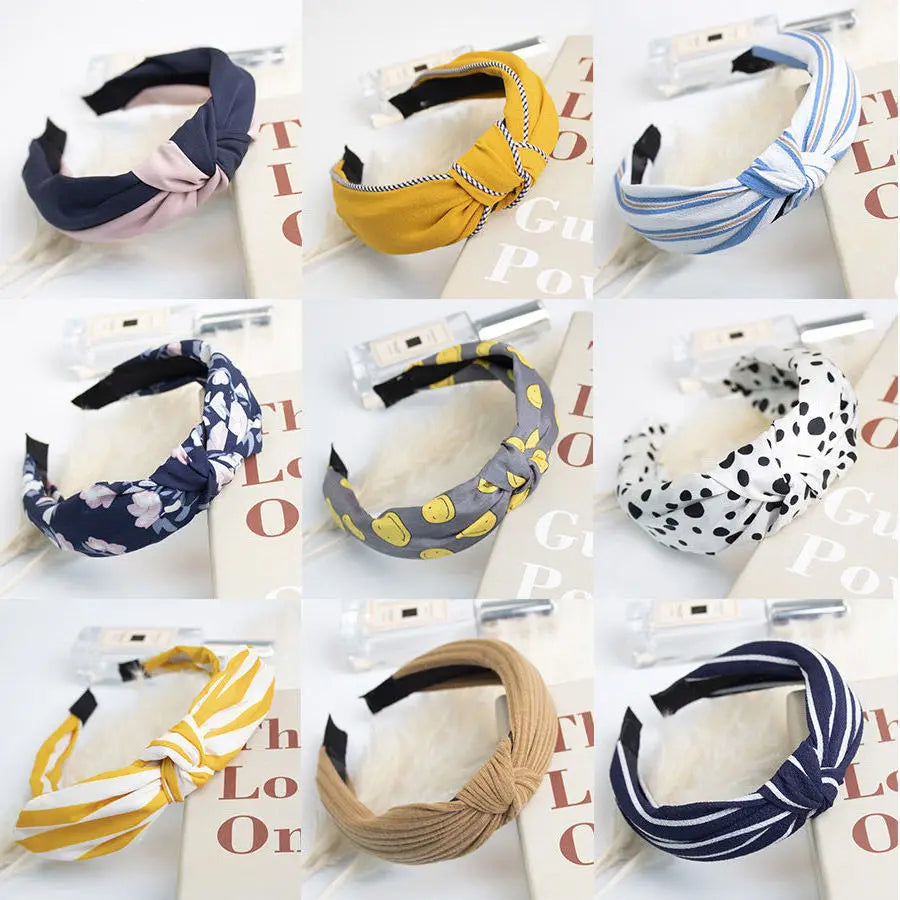 New Flower Headbands For Women Hair Hoop Knot Turban Headband Elastic Hairband Hair Accessories for Girls No Slip Stay