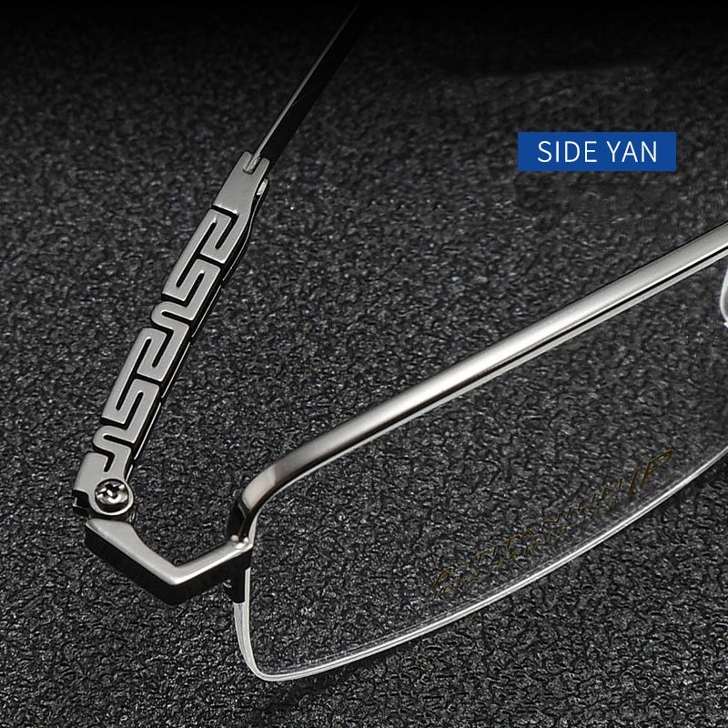 High Quality Men Pure Titanium Half-Rim Glasses Frame Ultra-Light Comfortable Business Myopia Prescription Glasses Frame