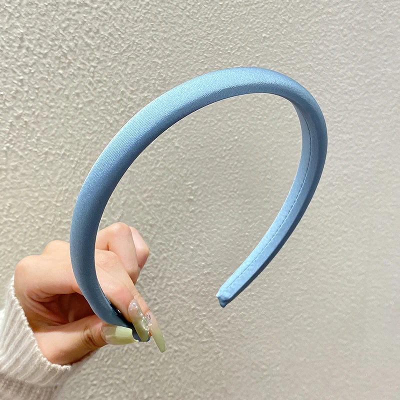 New Solid Fabric Fine Hair Band Women Korean Simple Headband Fresh All-match Outdoor Hoop Hairband Girls Hair Accessories