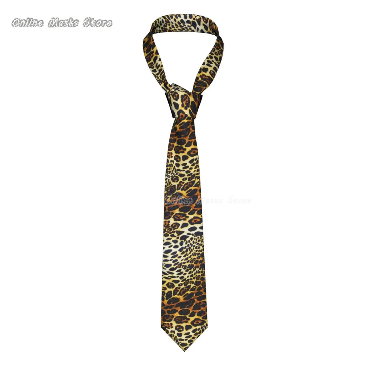 Cravates léopard pour hommes, soie et polyester, étroites, 8 cm, motif tigre, pour costumes, accessoires, fête de mariage, cosplay