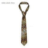 Cravates léopard pour hommes, soie et polyester, étroites, 8 cm, motif tigre, pour costumes, accessoires, fête de mariage, cosplay