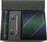 Classic 100% Silk Men's Ties In Gift box 8cm Plaid Dot Striped Business Necktie Handkerchief Cufflinks Wedding Party Tie Set