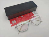 Denmark Brand Titanium Glasses Frame Men Women Double-Beam Square Eyewear Screwless Handmade Eyeglasses Frames Edwin Oclus De