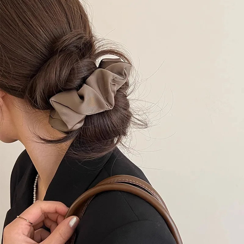 1 chouchou en satin de soie pour femme, accessoire pour cheveux coréens, élastique pour queue de cheval