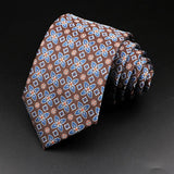 Cravate rayée pour homme, motif cachemire floral, marron et gris, idéale pour les loisirs, les affaires, le quotidien, les mariages, les fêtes, les accessoires, cadeau
