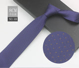 Cravate à fleurs en grille, tissée en gros, 8 cm, accessoires de mariage, bleu, homme, pois, cachemire, convient aux groupes, fêtes, bureau