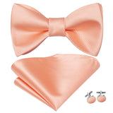 Dropshipping Jacquard Silk Mens Self Bow Tie Hanky Cufflinks Set Male Butterfly Knot Bowtie Wholesale for Male Wedding Business
