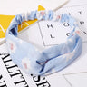 Fashion WomenFloral Headband Hair Accessories Leopard Cross Knotted Bow Chiffon Hair Band Girls Headdress Ladies Hoop Headwear