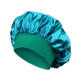 New Women's Satin Solid Sleeping Hat Night Sleep Hair Care Bonnet Nightcap Silky Shower Caps Comfortable Flower Band Unisex Cap