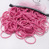 Lot de 50 bandeaux élastiques en caoutchouc pour cheveux, style macaron, très élastiques, durables, pour queue de cheval haute, pour femmes et enfants