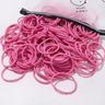 Lot de 50 bandeaux élastiques en caoutchouc pour cheveux, style macaron, très élastiques, durables, pour queue de cheval haute, pour femmes et enfants